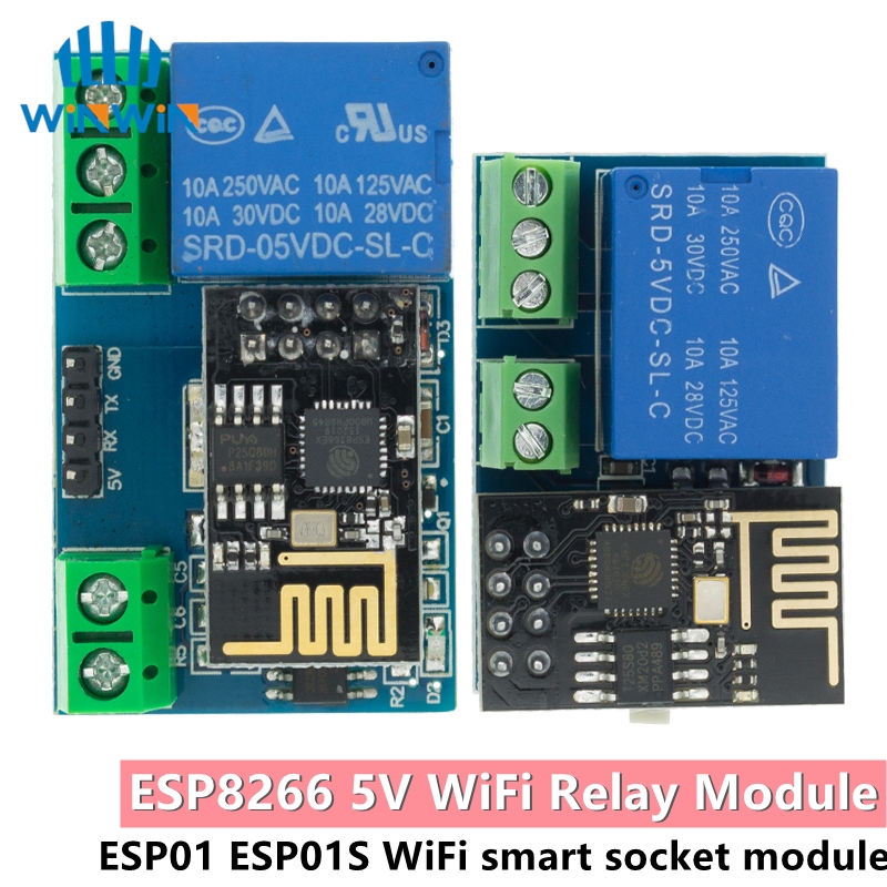 ESP8266 ESP-01 ESP-01S 5V WiFi - Esp8266 Relay Module recension och pris