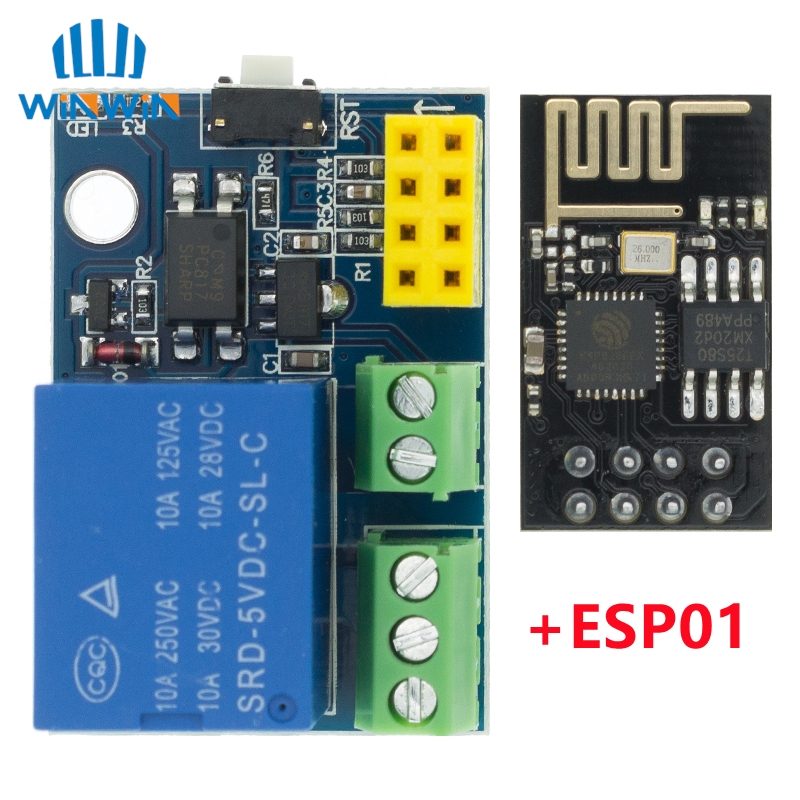 ESP8266 ESP-01 ESP-01S 5V WiFi - Esp8266 Relay Module recension och pris