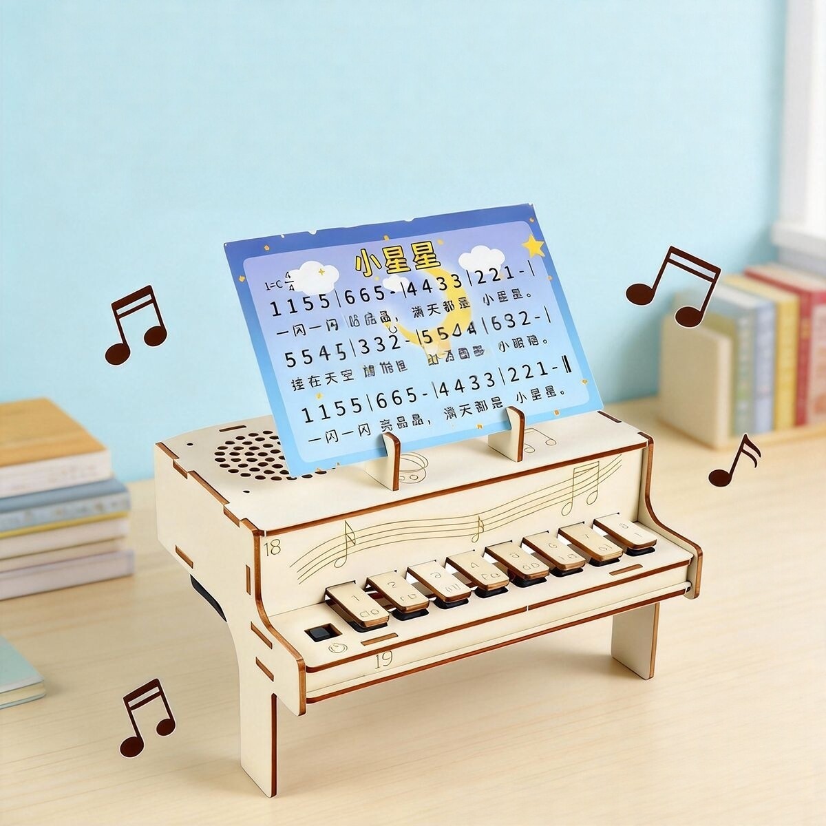 DIY Wooden Electronic Piano Mo - Electronics Project Kit recension och pris