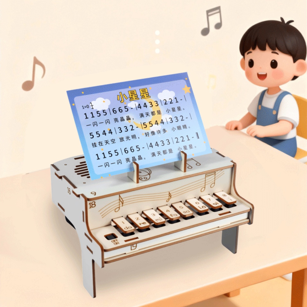 DIY Wooden Electronic Piano Mo - Electronics Project Kit recension och pris