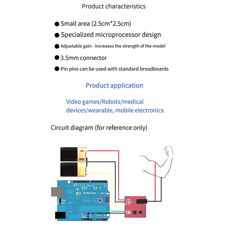B50B-3X Muscle Electrical Sens - Sensor Kit Arduino recension och pris